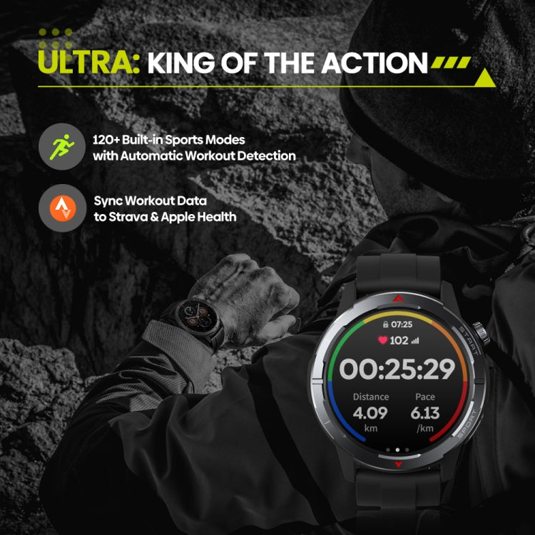 Zeblaze Stratos 3 Ultra 1.43 inch Screen Rugged Outdoor Sports GPS Smart Watch, Stratos 3 Ultra