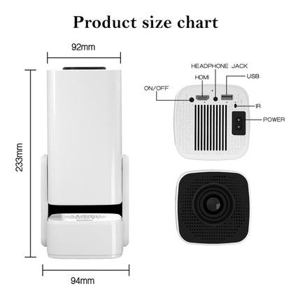 Y7S 720P Android 11 OS Portable Home WiFi Projector with Speaker, Allwinner H713, RK3326