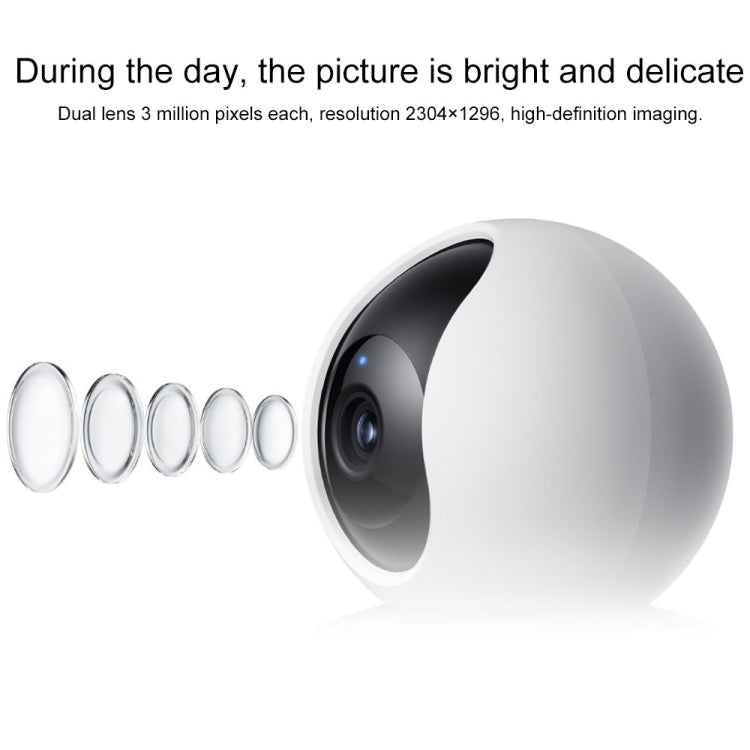 Original Xiaomi Smart Camera C300 Dual Lens Edition 3MP Support AI Detection, US Plug, C300