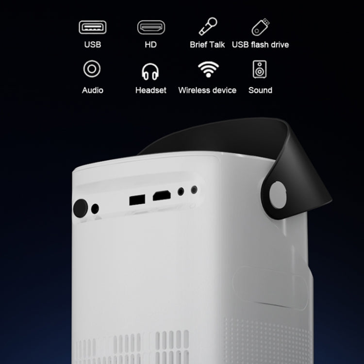 TS-2 1920 x 1080P 240ANSI HiSilicon 352 Android 9.0 Telescopic Projector, US Plug, UK Plug, EU Plug