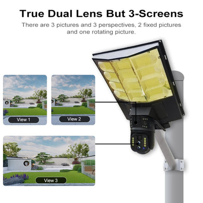 Solar Street Light with V380 4G WiFi 10X Dual-lens Monitoring HD Camera, No SD Card, 64GB SD Card, 128GB SD Card