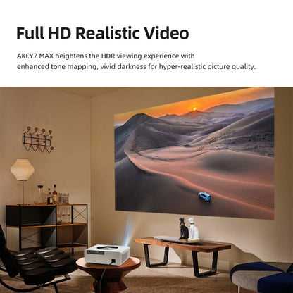 AUN AKEY7 MAX 1920x1080P HD Android LCD Projector, US Plug, UK Plug, EU Plug, AU Plug