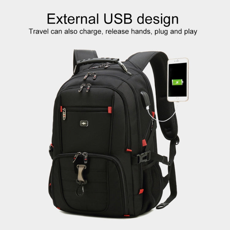 Multifunctional Business Large Capacity Waterproof Double-Shoulder Backpack with USB Interface, 18 inch, 20 inch, 22 inch