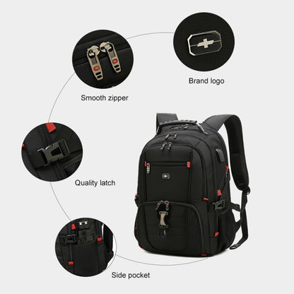 Multifunctional Business Large Capacity Waterproof Double-Shoulder Backpack with USB Interface, 18 inch, 20 inch, 22 inch