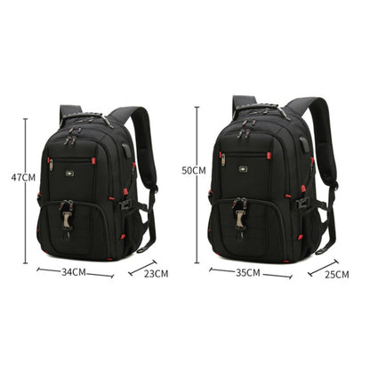 Multifunctional Business Large Capacity Waterproof Double-Shoulder Backpack with USB Interface, 18 inch, 20 inch, 22 inch