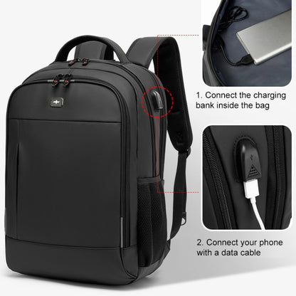 Multifunctional Large Capacity Waterproof Double-Shoulder Backpack with USB Interface, 17 inch, 19 inch, 20 inch
