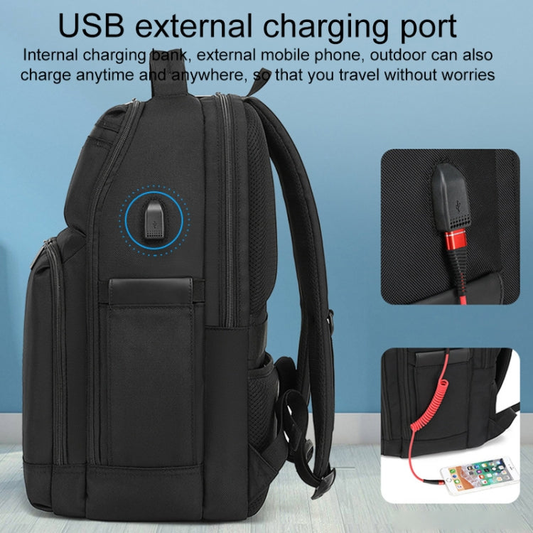 19 inch Multifunctional Large Capacity Waterproof Double-Shoulder Backpack with USB Interface
