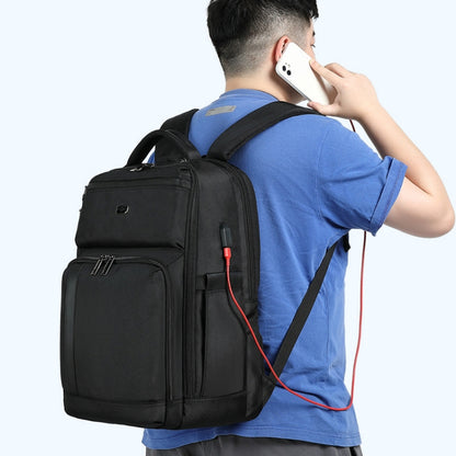 19 inch Multifunctional Large Capacity Waterproof Double-Shoulder Backpack with USB Interface