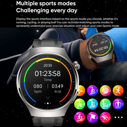 MT200 1.43 inch AMOLED IP67 Steel Band Smart Call Watch, Support ECG