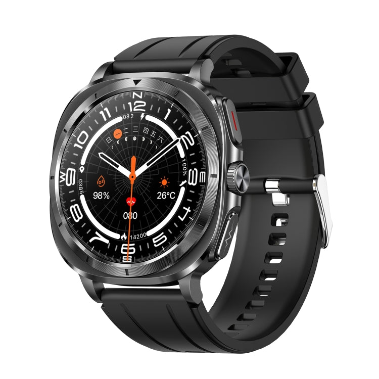 ET492 1.43 inch AMOLED Screen Silicone Strap Smart Watch Supports ECG/Blood Sugar Monitoring