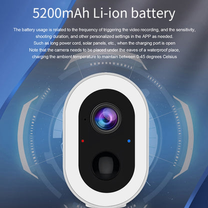 WiFi Tuya Smart Version HD Low Power Consumption Battery Camera, EU Plug, Without Memory, 32GB, 64GB, 128GB