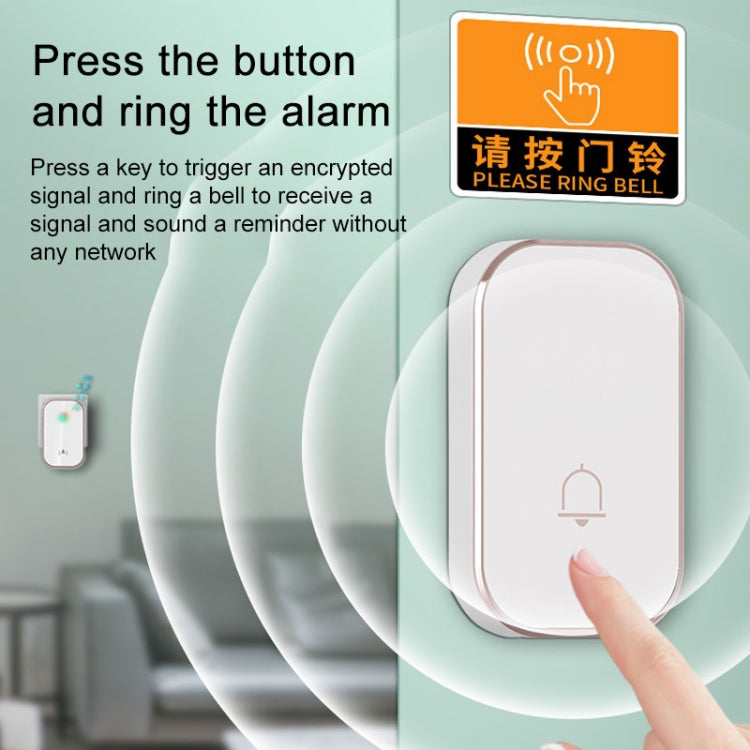 2 in 1 Waterproof Long Distance Remote Control Wireless Doorbell, Silver, A20 Pro