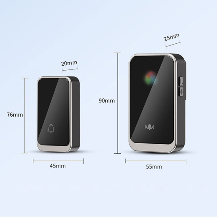 A20 Pro Plug in Free Waterproof Rechargeable Long-distance Wireless Doorbell, A20 Pro (UK Plug)