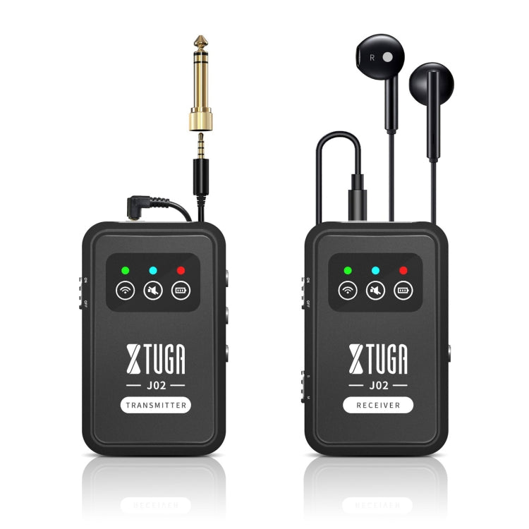 XTUGA J02 2.4G Stereo Wireless In-Ear Mini Monitor System with Transmitter & Receiver, J02