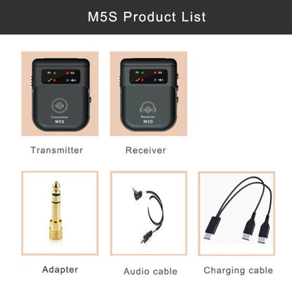 M5S Wireless In-Ear Monitor System for Stage Live Broadcast 2.4G Transmitter & Receiver