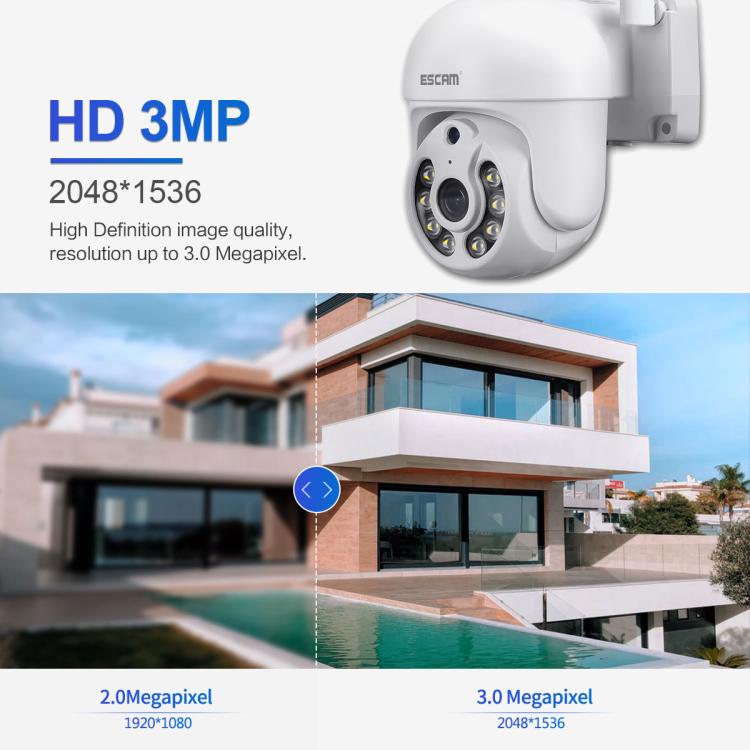 ESCAM WNK710 3MP HD Motion Detection WiFi Intelligent Dual-light Source Camera, EU Plug, US Plug, AU Plug, UK Plug