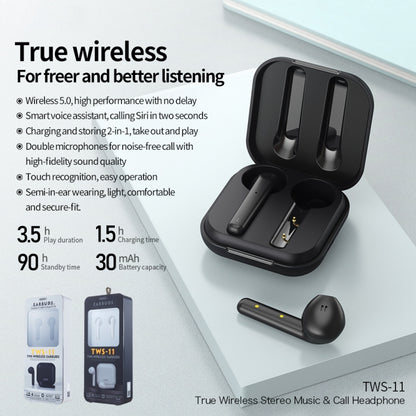 REMAX TWS-11 Bluetooth 5.0 True Wireless Bluetooth Stereo Music Earphone with Charging Box