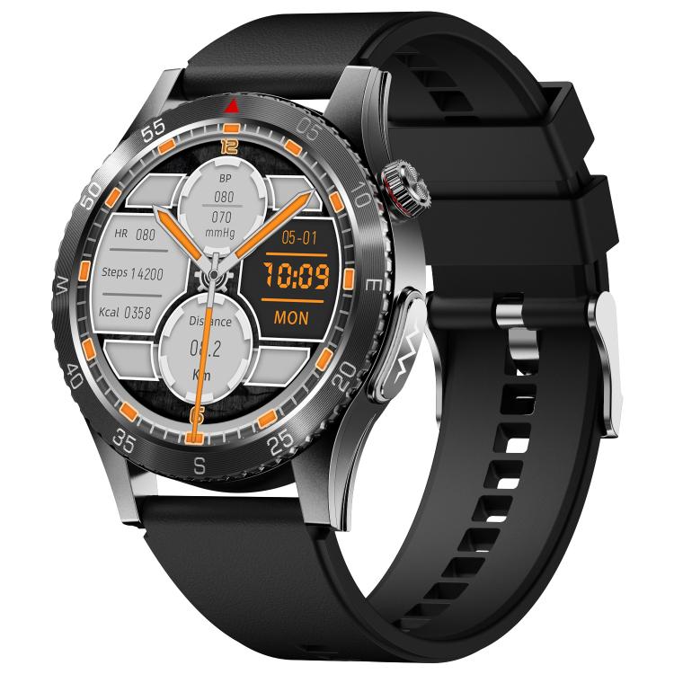 H9 1.43 inch Silicone Strap ECG Smart Watch Supports Bluetooth Calls/Smart Voice Assistant