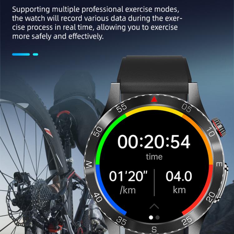 H9 1.43 inch Silicone Strap ECG Smart Watch Supports Bluetooth Calls/Smart Voice Assistant