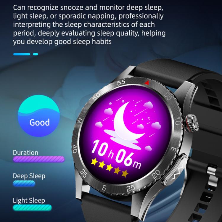 H9 1.43 inch Steel Strap ECG Smart Watch Supports Bluetooth Calls/Smart Voice Assistant