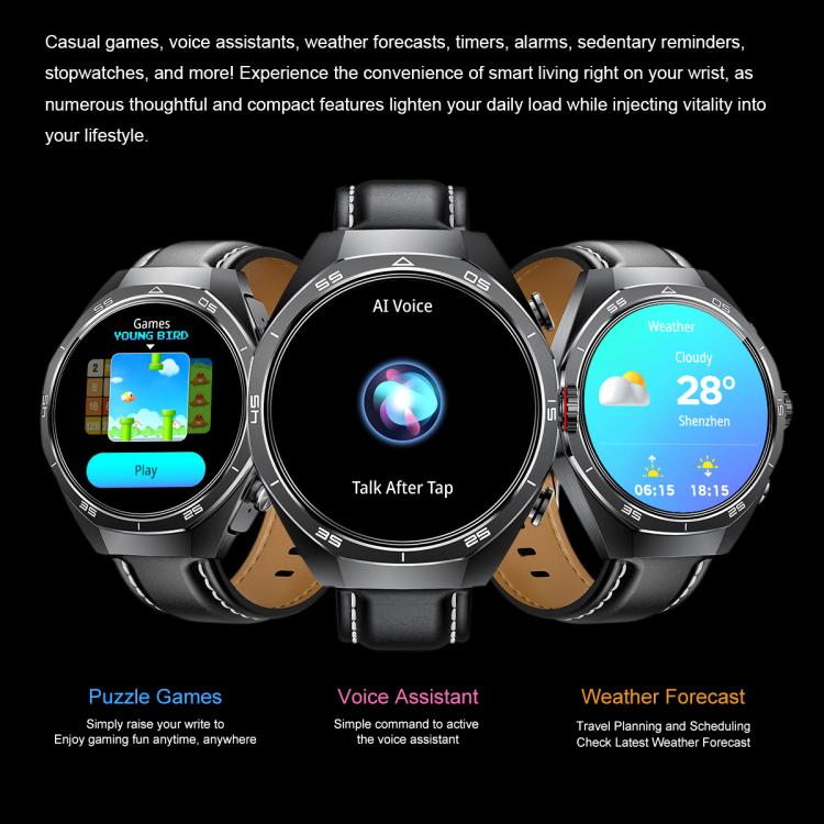 GT97 1.53 inch Round Screen 2 in 1 Bluetooth Earphone Silicone Strap Smart Watch Supports Bluetooth Calls