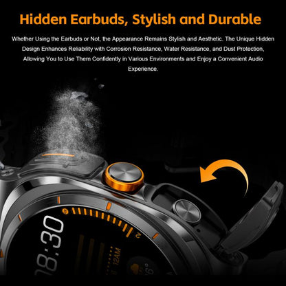 GT98 1.53 inch 2 in 1 Bluetooth Headphone IP67 Waterproof Smart Watch Supports Blood Oxygen Monitoring