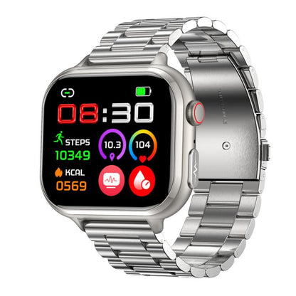 TK17 1.91 inch Horizontal Screen Steel Strap Smart Watch Supports ECG Electrocardiogram