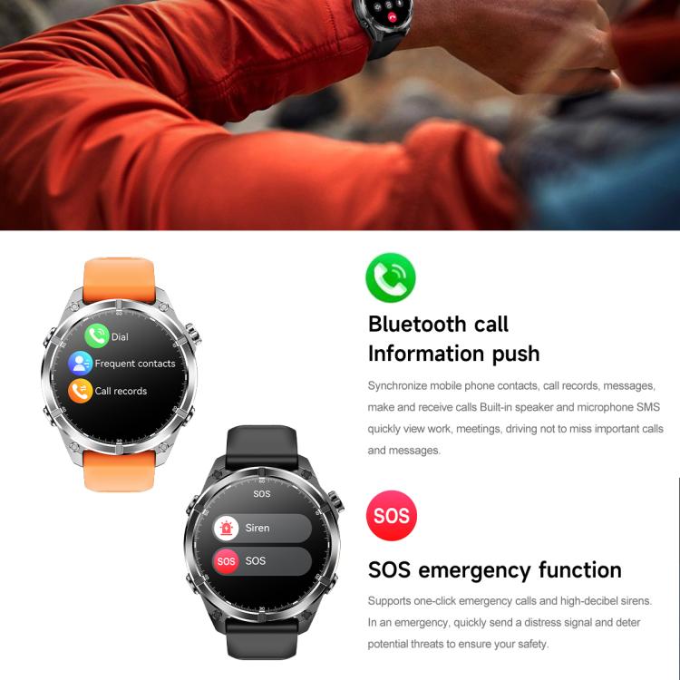 HD300 1.43 inch AMOLED Screen Dual Straps Sports Smart Watch Supports Blood Oxygen Detection