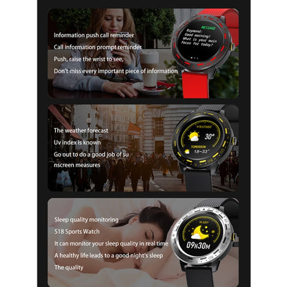 S18 1.3 inch TFT Screen IP67 Waterproof Smart Watch Bracelet, Support Sleep Monitor / Heart Rate Monitor / Blood Pressure Monitoring