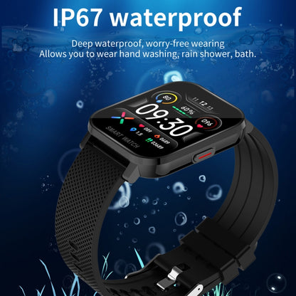 1.54 inch TFT Screen IP67 Waterproof Business Sport Silicone Strip Smart Watch, Support Sleep Monitor / Heart Rate Monitor / Blood Pressure Monitoring, Silicone Strip