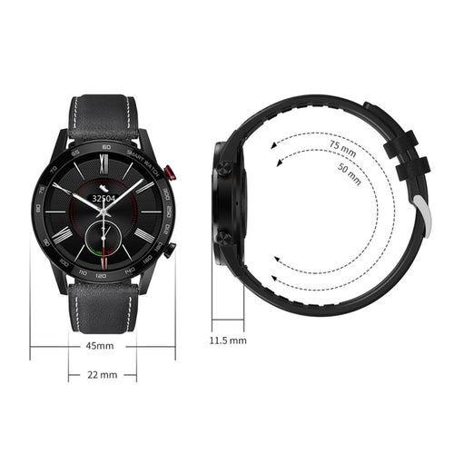 1.3 inch Touch Screen Dual-mode Bluetooth Smart Watch, Support Sleep Monitor / Heart Rate Monitor / Blood Pressure Monitoring, Black Silicone Strap, Blue Silicone Strap