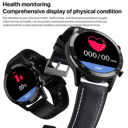 1.3 inch Touch Screen Dual-mode Bluetooth Smart Watch, Support Sleep Monitor / Heart Rate Monitor / Blood Pressure Monitoring, Black Silicone Strap, Blue Silicone Strap