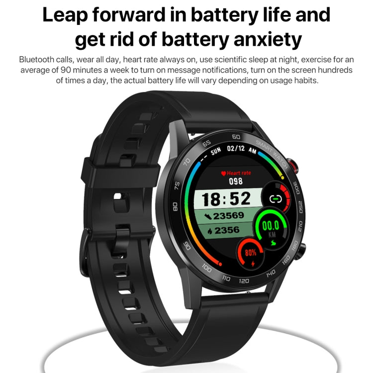 1.3 inch Touch Screen Dual-mode Bluetooth Smart Watch, Support Sleep Monitor / Heart Rate Monitor / Blood Pressure Monitoring, Black Silicone Strap, Blue Silicone Strap