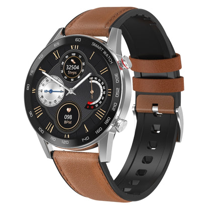 1.3 inch Touch Screen Dual-mode Bluetooth Smart Watch, Support Sleep Monitor / Heart Rate Monitor / Blood Pressure Monitoring, Brown Leather Strap, Black Leather Strap