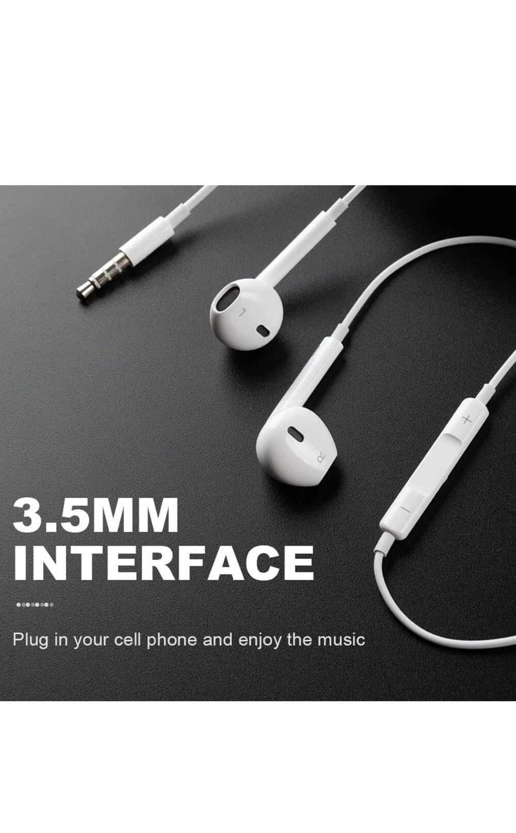 3pcs Headphones Earphones Wired for iPhone, iPad, Android, Computer, 3.5mm Jack, PC (3packs)