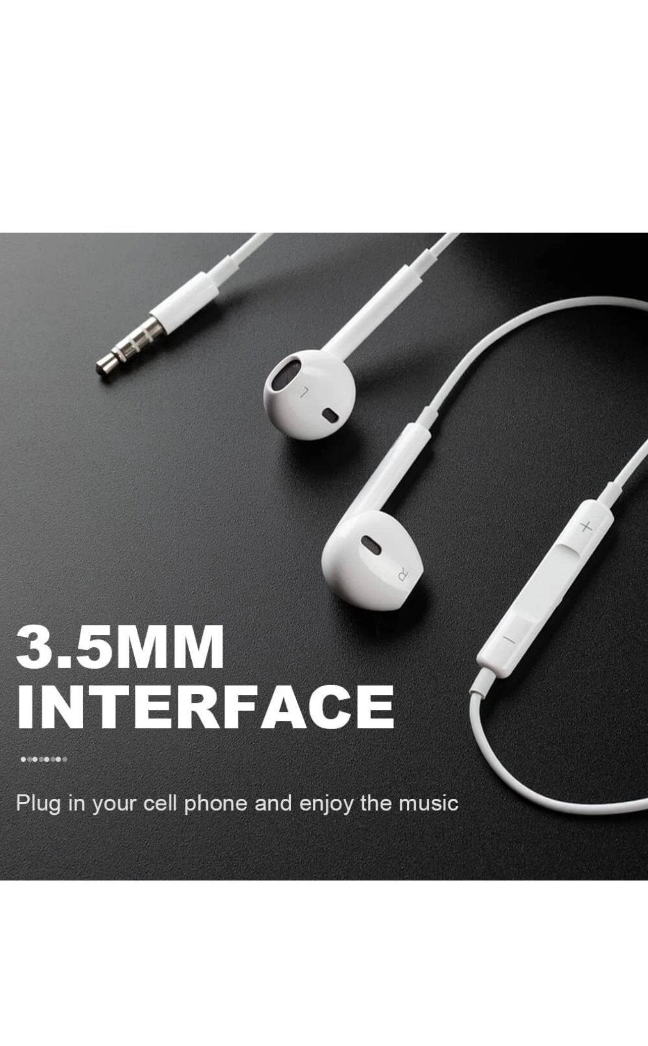 3pcs Headphones Earphones Wired for iPhone, iPad, Android, Computer, 3.5mm Jack, PC (3packs)