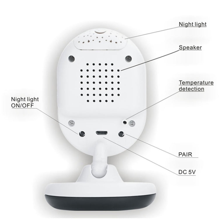 BM-SP820 2.4 inch LCD 2.4GHz Wireless Surveillance Camera Baby Monitor with 7-IR LED Night Vision, Two Way Voice Talk, BM-SP820