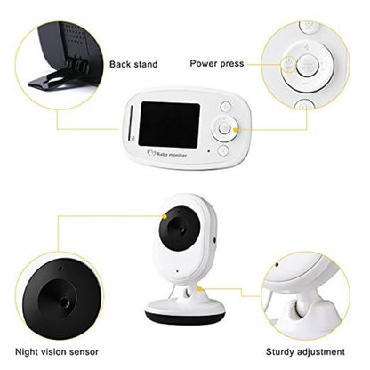 BM-SP820 2.4 inch LCD 2.4GHz Wireless Surveillance Camera Baby Monitor with 7-IR LED Night Vision, Two Way Voice Talk, BM-SP820