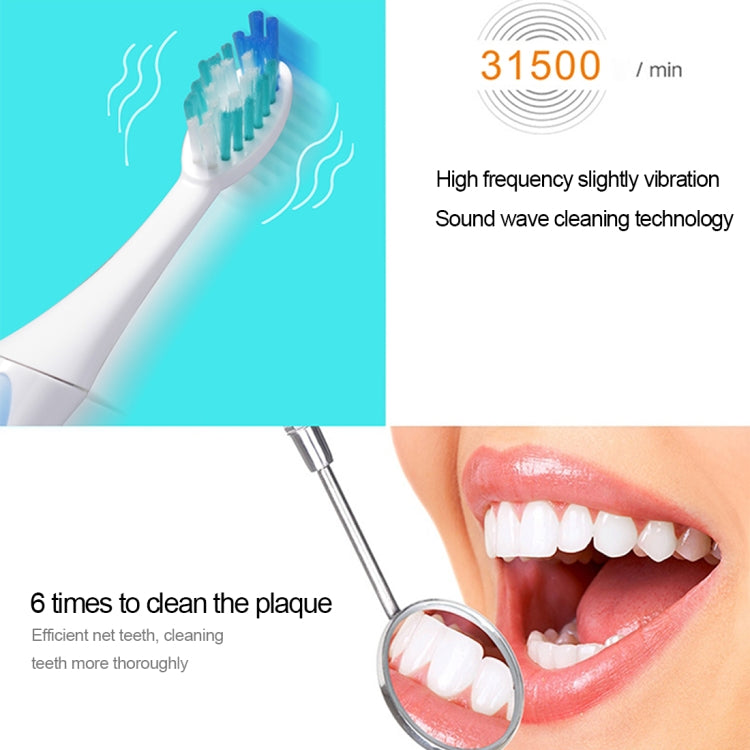 QYG Q2 IPX7 Waterproof Battery Powered Electric Sonic Toothbrush