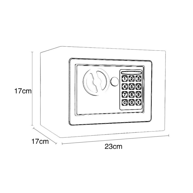 17E Home Mini Electronic Security Lock Box Wall Cabinet Safety Box with Coin-operated Function