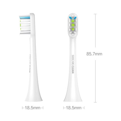 2 PCS Original Xiaomi Youpin General Cleaning Replacement Brush Heads for Xiaomi Soocare Sonic Electric Toothbrush (HC7711W), General Cleaning White, General Cleaning Black, General Cleaning Pink