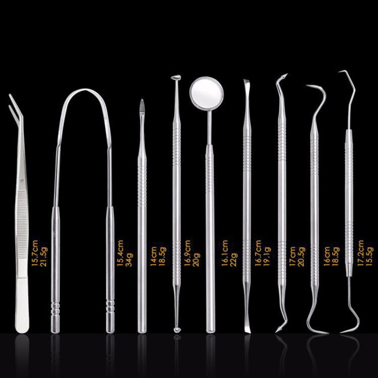 9 In 1 Stainless Steel Dentist Tools Set, 9 In 1