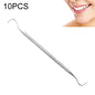 10 PCS Stainless Steel Big Bend Probe Dentist Tools, Big Bend Probe