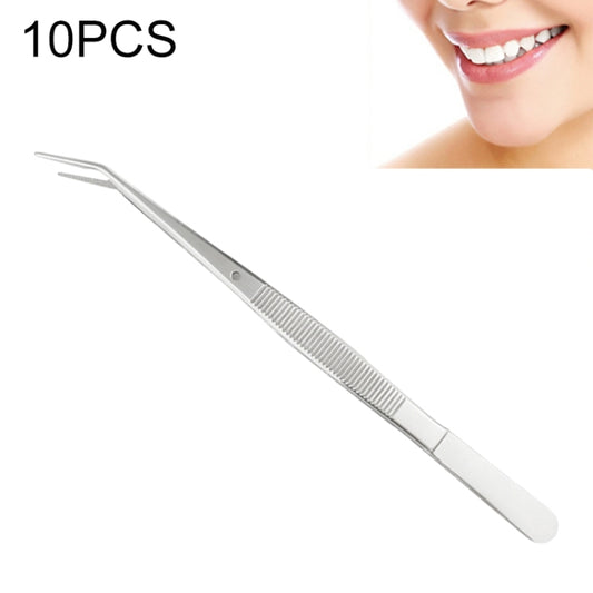 10 PCS Stainless Steel Tweezers Dentist Tools, Tweezers