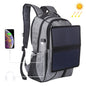 HAWEEL 14W Foldable Removable Solar Power Outdoor Portable Canvas Dual Shoulders Laptop Backpack, USB Output: 5V 2.1A Max