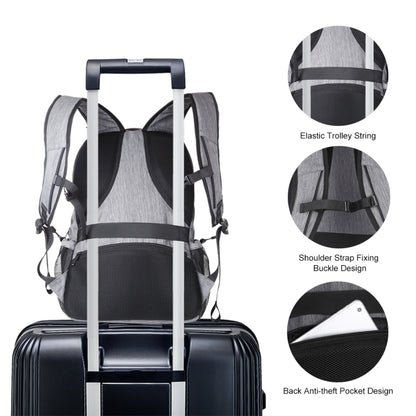 HAWEEL 14W Foldable Removable Solar Power Outdoor Portable Canvas Dual Shoulders Laptop Backpack, USB Output: 5V 2.1A Max