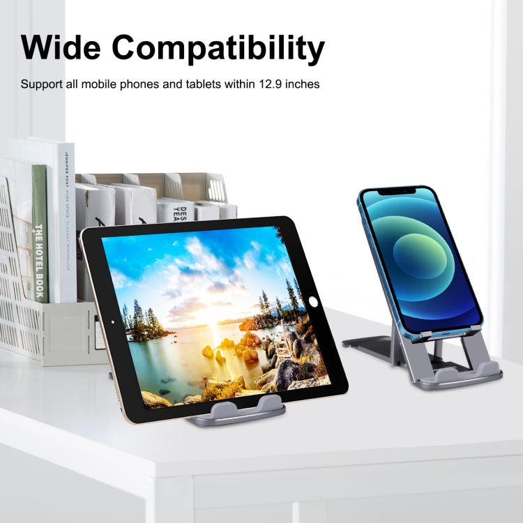 HAWEEL Adjustable Lifting Folding Live Broadcast Aluminum Alloy Desktop Holder, Aluminum Alloy