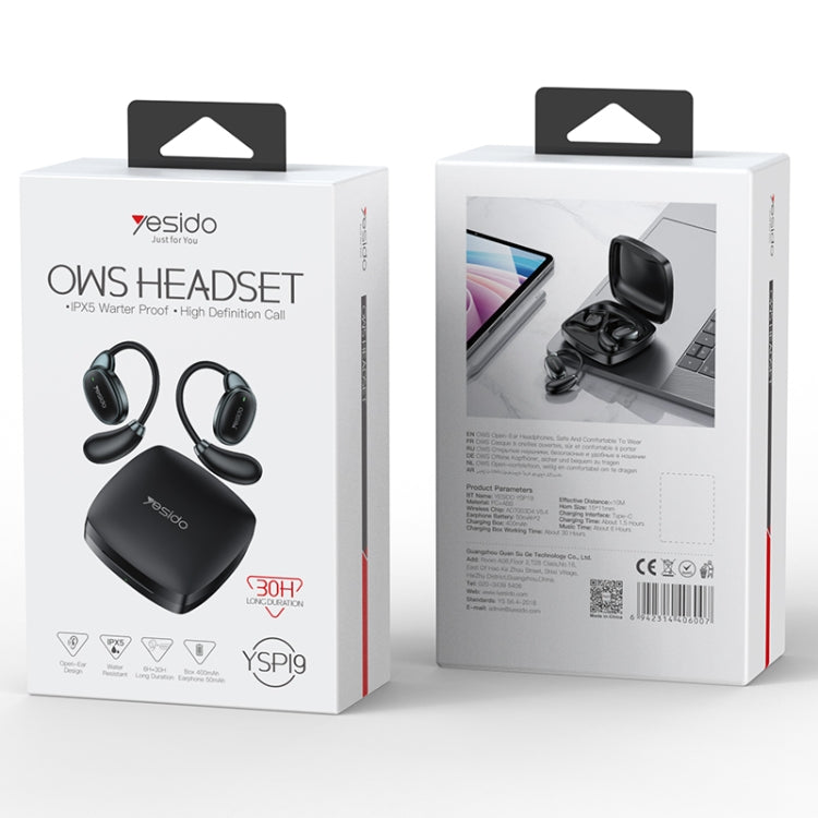 Yesido YSP19 OWS Open Wireless Bluetooth Earphone, YSP19 Black, YSP19 White