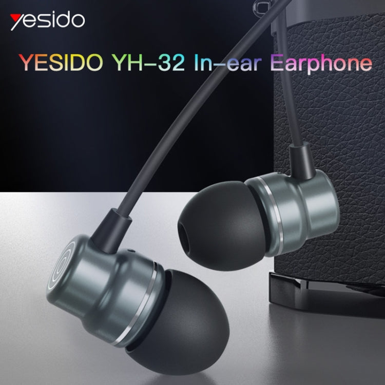 Yesido YH32 3.5mm In-Ear Wired Earphone, Length: 1.2m, YH32