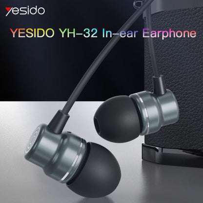 Yesido YH32 3.5mm In-Ear Wired Earphone, Length: 1.2m, YH32